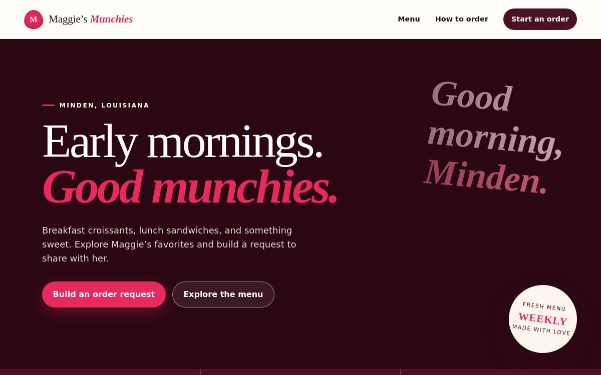 Maggie’s Munchies website preview